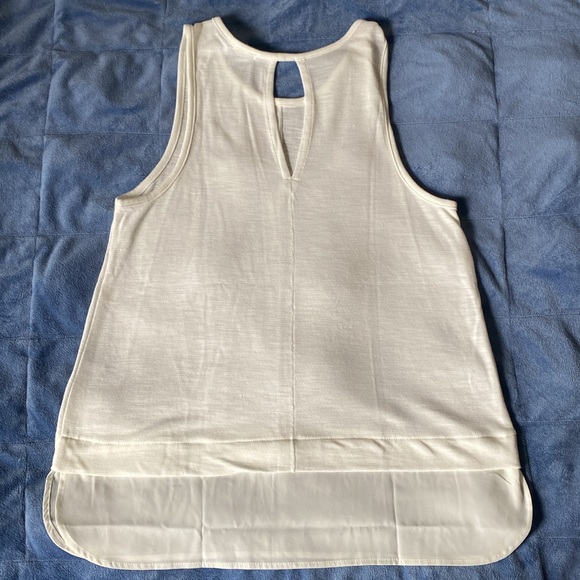 J.Crew Drapey Tank Top w/Silky Hem, Ivory - Picture 5 of 5
